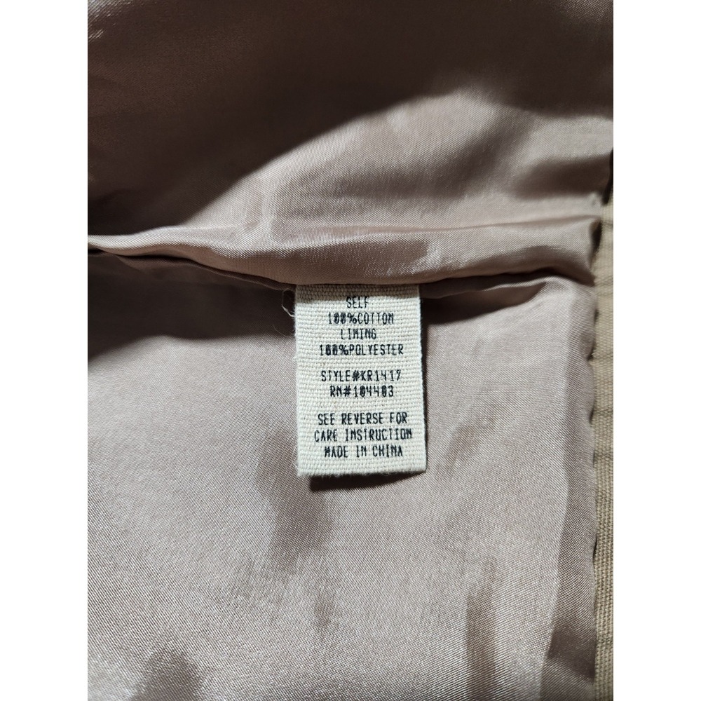 Anthropologie Moon River  Women's Beige Tan Embroidered Short Jacket Coat Size S - Picture 12 of 12
